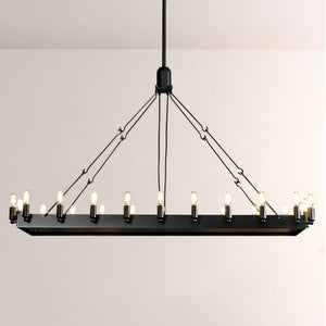Camino Vintage Filament Rectangular Chandelier