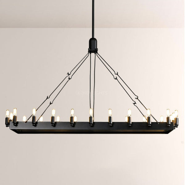 Camino Vintage Filament Rectangular Chandelier