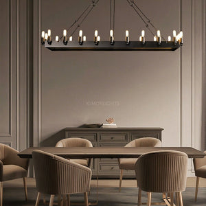 Camino Vintage Filament Rectangular Chandelier