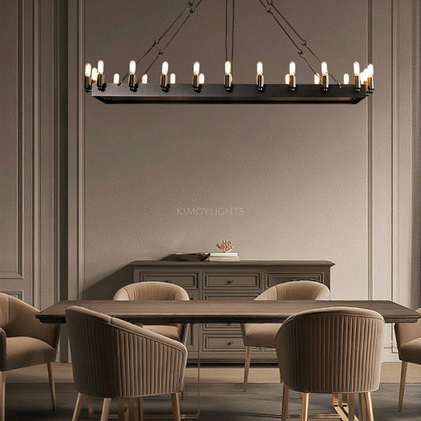 Camino Vintage Filament Rectangular Chandelier