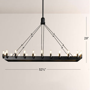 Camino Vintage Filament Rectangular Chandelier