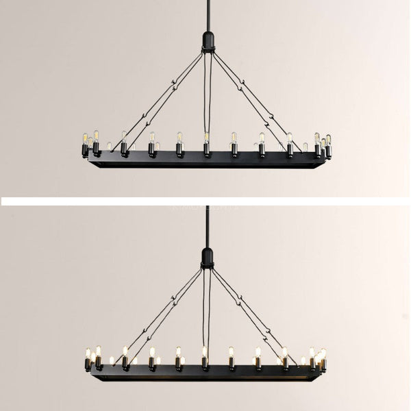 Camino Vintage Filament Rectangular Chandelier