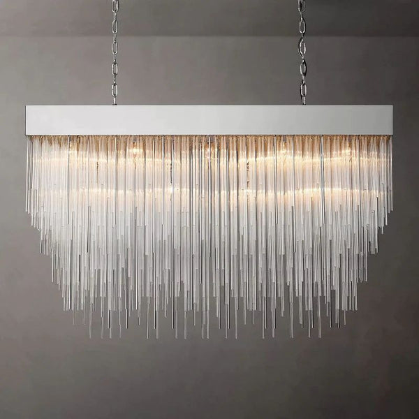 Cascade Rectangular Chandelier 54" For Living Room
