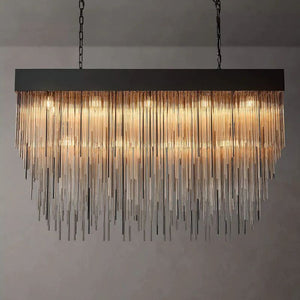 Cascade Rectangular Chandelier 54" For Living Room