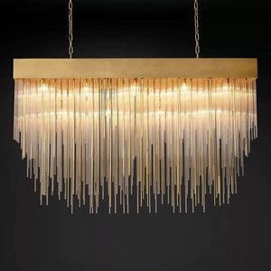 Cascade Rectangular Chandelier 54" For Living Room
