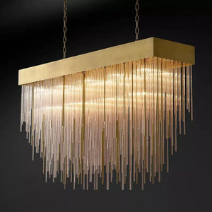 Cascade Rectangular Chandelier 54" For Living Room