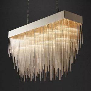 Cascade Rectangular Chandelier 54" For Living Room