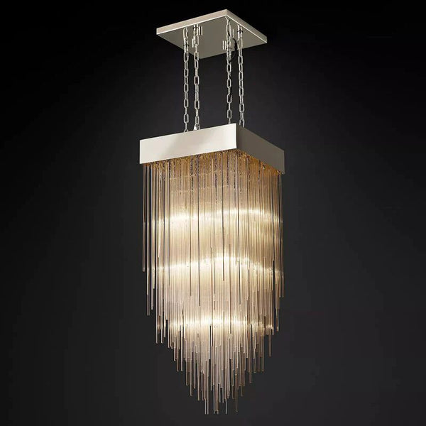 Cascade Square Living Room Chandelier 21"