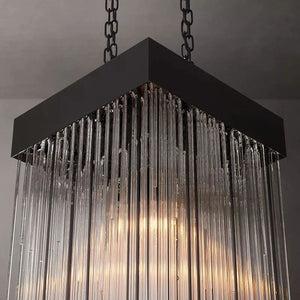 Cascade Square Living Room Chandelier 21"