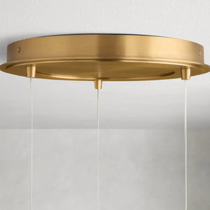 Casen Satin Brass Glass Globe LED Chandelier Multiple Sizes