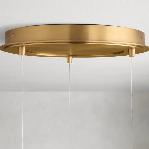 Casen Satin Brass Glass Globe LED Chandelier Multiple Sizes