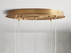 Casen Satin Brass Glass Globe LED Chandelier Multiple Sizes
