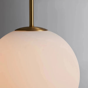 Casen Satin Brass Pendant Light with Mouth-Blown LED Globe