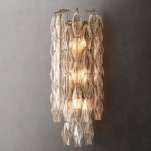 Chiara Clear Glass Grand Bedroom Wall Sconce