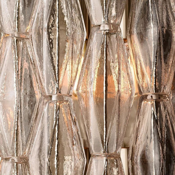 Chiara Clear Glass Grand Bedroom Wall Sconce