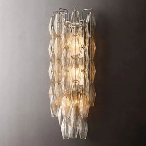 Chiara Clear Glass Grand Bedroom Wall Sconce