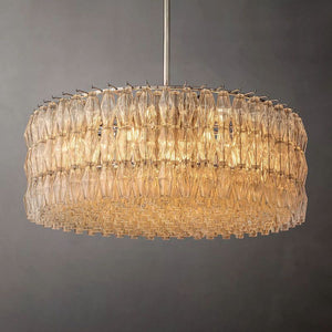Chiara Clear Glass Round Chandelier 47" For Living Room