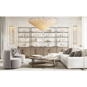 Chiara Clear Glass Tiered Round Chandelier 62" For Living Room