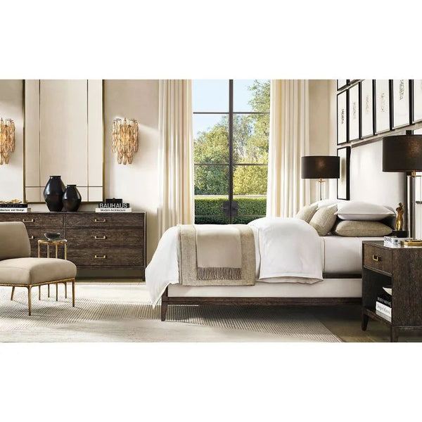 Chiara Clear Glass Short Bedroom Wall Sconce