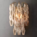 Chiara Clear Glass Short Bedroom Wall Sconce