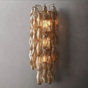 Chiara Smoke Glass Grand Bedroom Wall Sconce