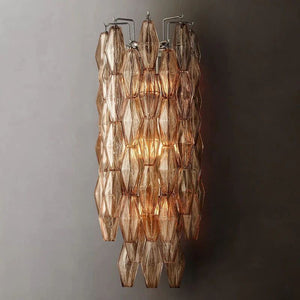 Chiara Smoke Glass Grand Bedroom Wall Sconce