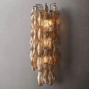 Chiara Smoke Glass Grand Bedroom Wall Sconce