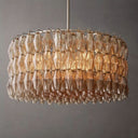 Chiara Smoke Glass Round Chandelier 37"