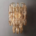 Chiara Smoke Glass Short Bedroom Wall Sconce