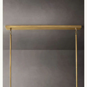 Chiara Smoke Glass Tiered Rectangular Chandelier 74" For Living Room