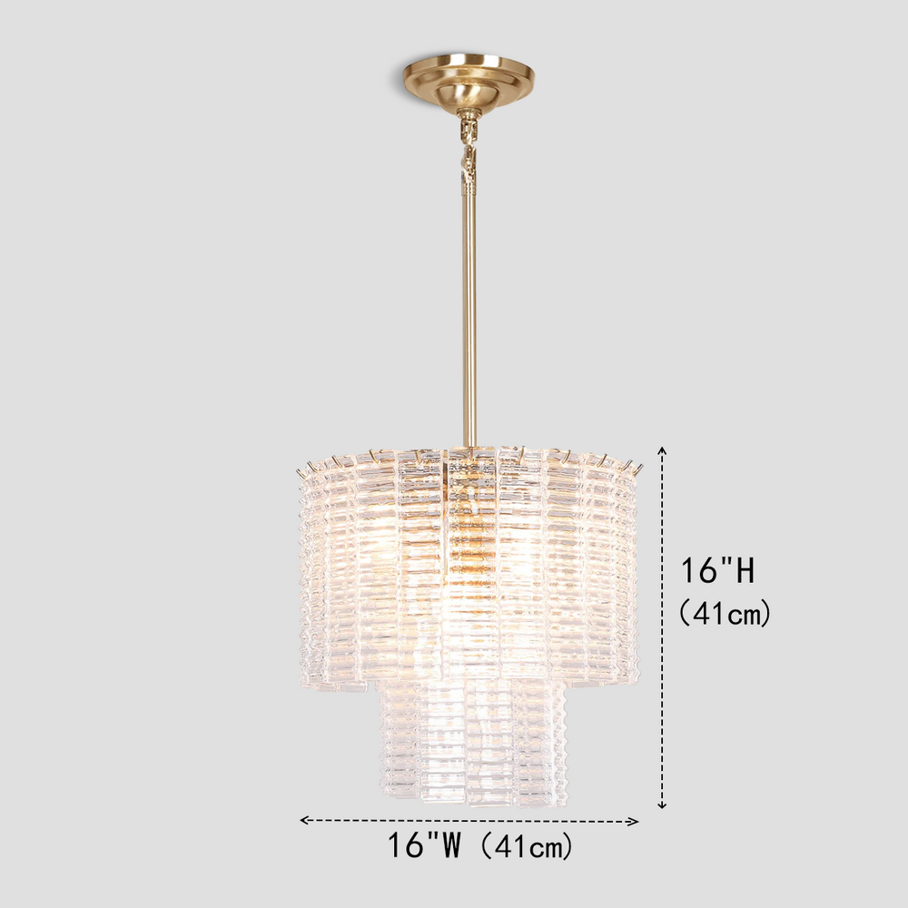 Sina Round Glass Tile Chandelier