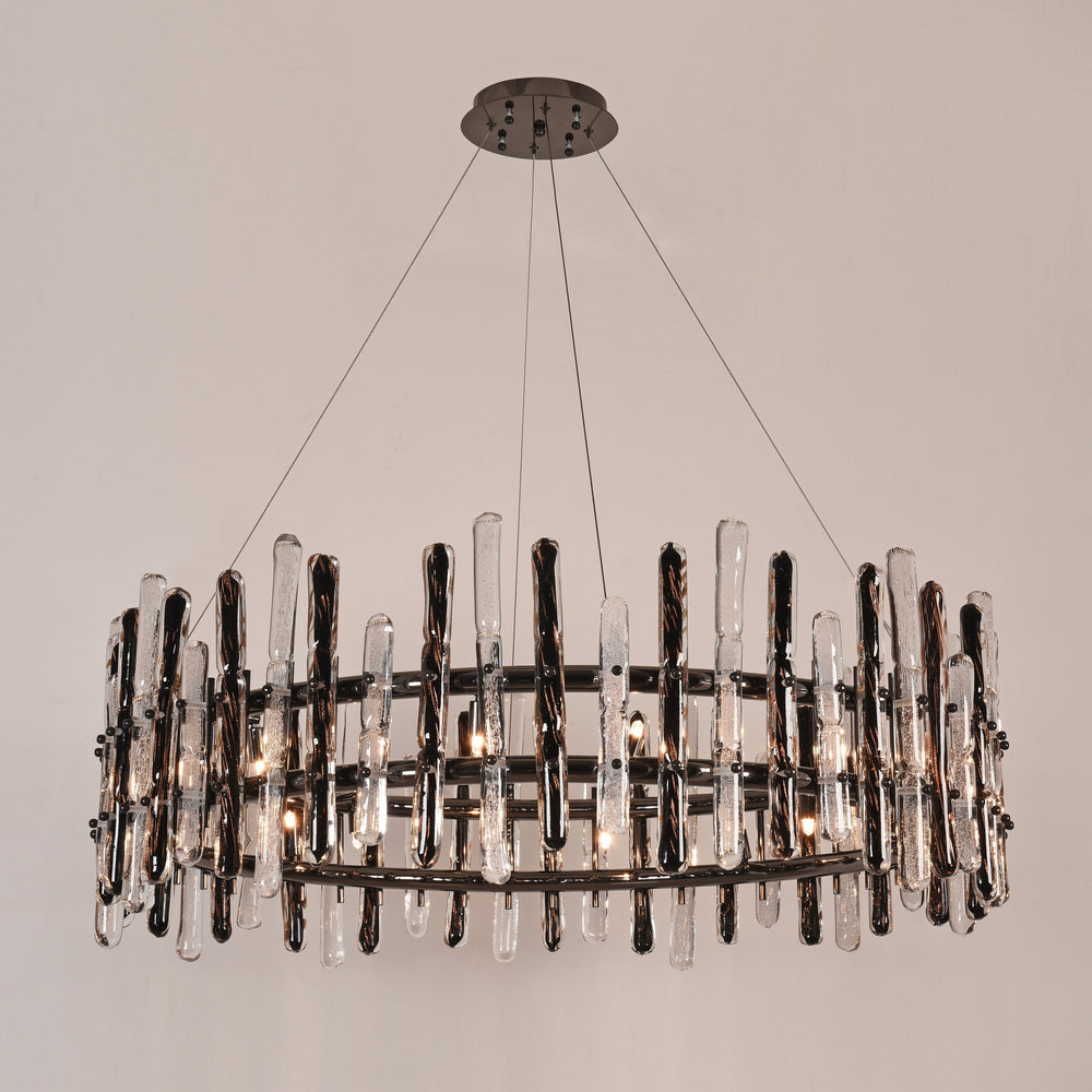Sancy Round Glass Chandelier