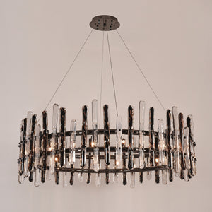 Sancy Round Glass Chandelier