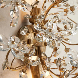 Fiore 2-Light Crystal Floral Wall Sconce Italian Hand-Finished Lighting
