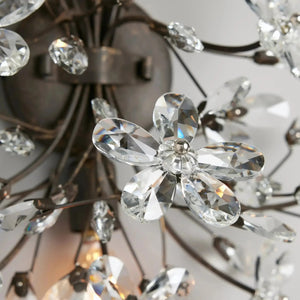 Fiore 2-Light Crystal Floral Wall Sconce Italian Hand-Finished Lighting