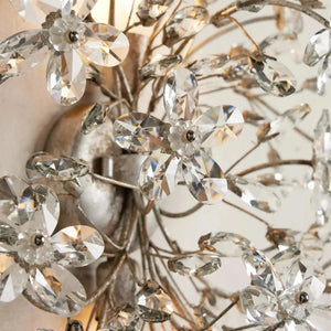 Fiore 2-Light Crystal Floral Wall Sconce Italian Hand-Finished Lighting