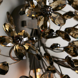 Fiore 2-Light Crystal Floral Wall Sconce Italian Hand-Finished Lighting
