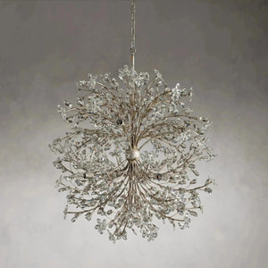 Fiore 8-Light Crystal Floral Round Chandelier with Adjustable Drop