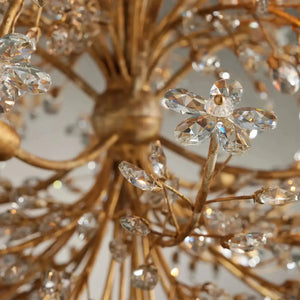 Fiore 8-Light Crystal Floral Round Chandelier with Adjustable Drop