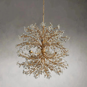 Fiore 8-Light Crystal Floral Round Chandelier with Adjustable Drop