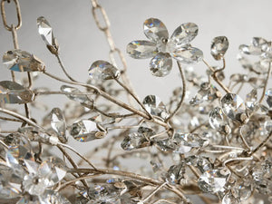 Fiore Oval Crystal Chandelier Italian Iron Floral Design 62 74