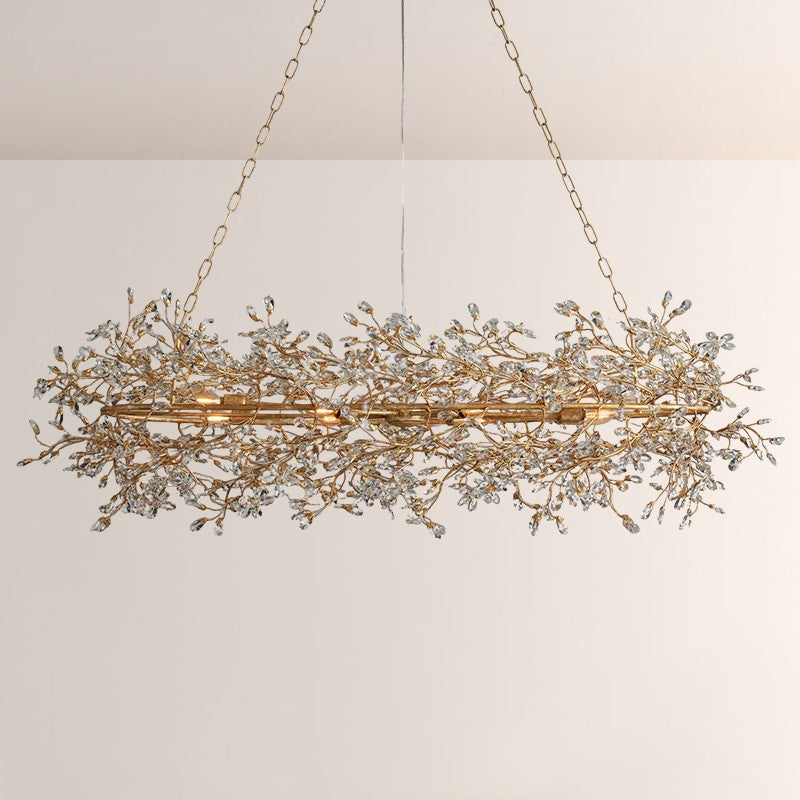 Fiore Oval Crystal Chandelier