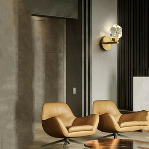 Flash Faceted Crystal Prisms Short Wall Sconce