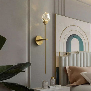 Flash Faceted Crystal Prisms Wall Sconce (Rod)