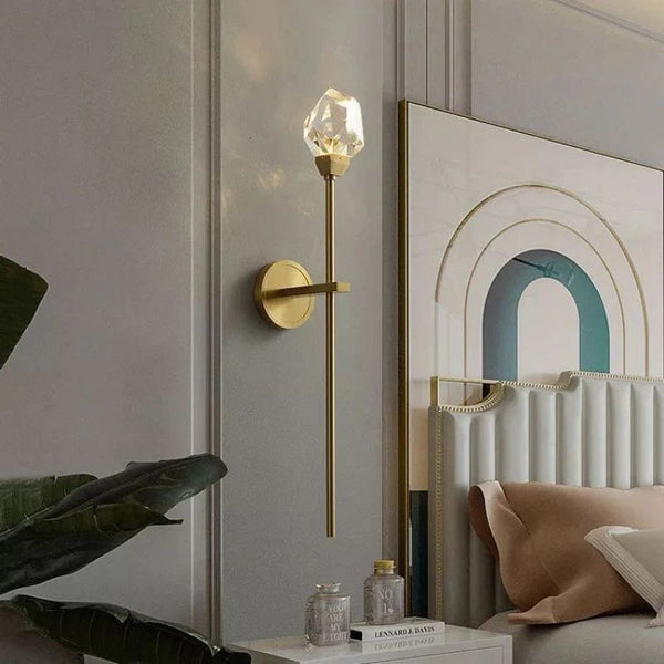 Flash Faceted Crystal Prisms Wall Sconce (Rod)