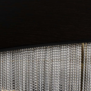 Modern Oak Aluminium Chain Chandelier