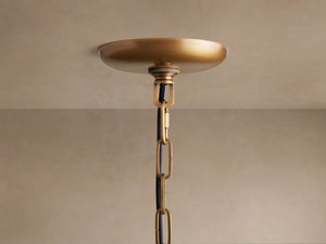 Ghiaccio Textured Glass Pendant Light with Brass or Bronze