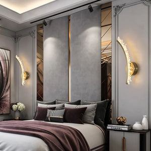 Besy Rock Crystal Bracket Wall Sconce