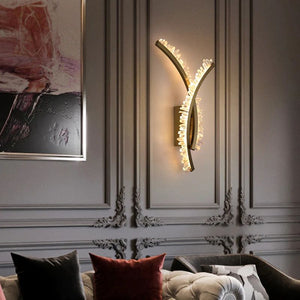 Besy Rock Crystal Bracket Wall Sconce
