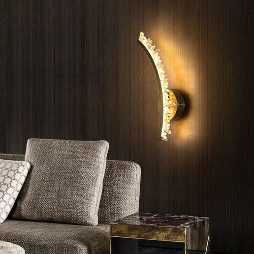 Besy Rock Crystal Bracket Wall Sconce